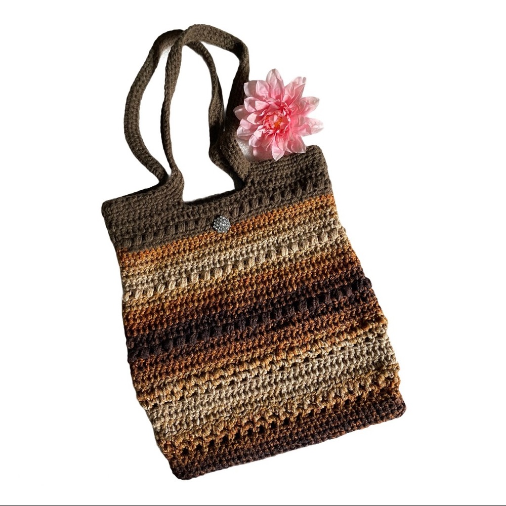 🤎Crochet Tote Bag/Market Bag🌼